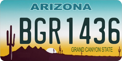 AZ license plate BGR1436