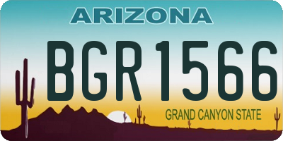 AZ license plate BGR1566