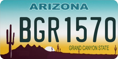 AZ license plate BGR1570