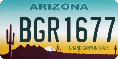 AZ license plate BGR1677