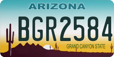 AZ license plate BGR2584