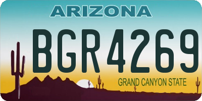 AZ license plate BGR4269