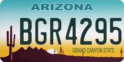 AZ license plate BGR4295