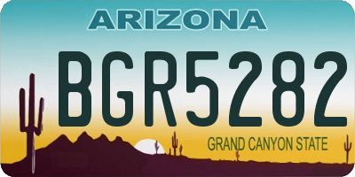 AZ license plate BGR5282