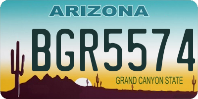 AZ license plate BGR5574