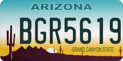 AZ license plate BGR5619