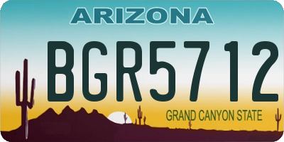 AZ license plate BGR5712