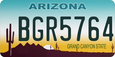 AZ license plate BGR5764