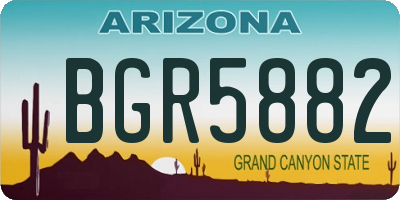 AZ license plate BGR5882