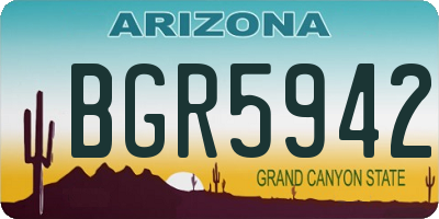AZ license plate BGR5942