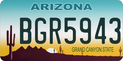 AZ license plate BGR5943