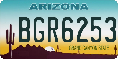 AZ license plate BGR6253