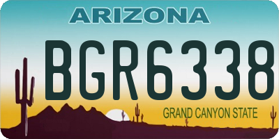 AZ license plate BGR6338