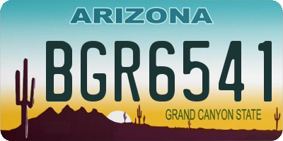 AZ license plate BGR6541