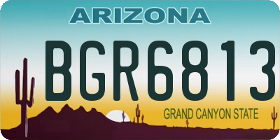 AZ license plate BGR6813