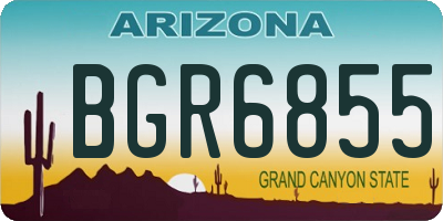 AZ license plate BGR6855