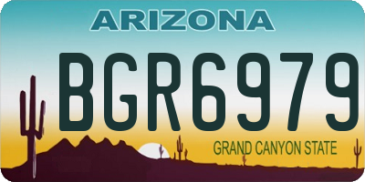 AZ license plate BGR6979