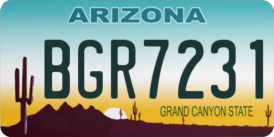 AZ license plate BGR7231