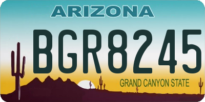 AZ license plate BGR8245