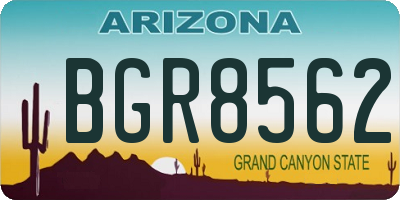 AZ license plate BGR8562