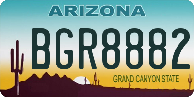 AZ license plate BGR8882
