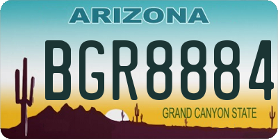 AZ license plate BGR8884