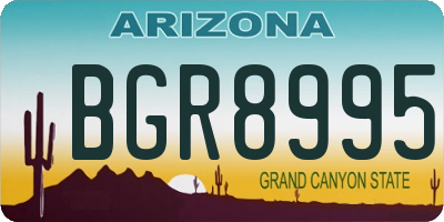 AZ license plate BGR8995