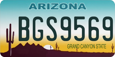 AZ license plate BGS9569