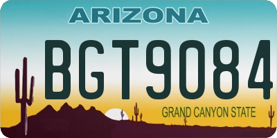 AZ license plate BGT9084