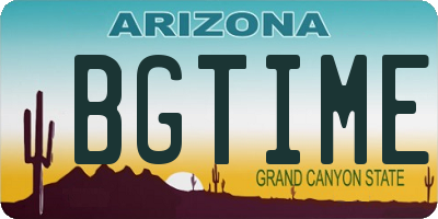 AZ license plate BGTIME