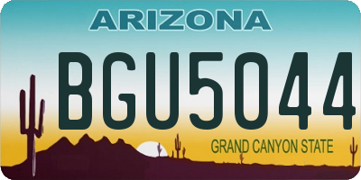 AZ license plate BGU5044