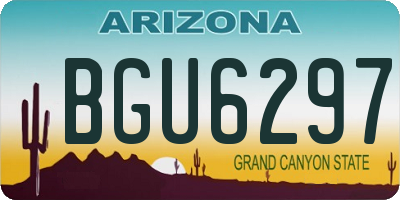 AZ license plate BGU6297