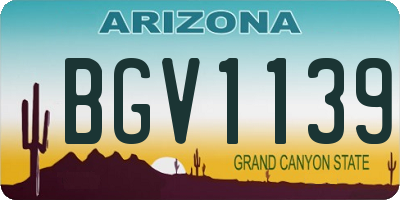 AZ license plate BGV1139
