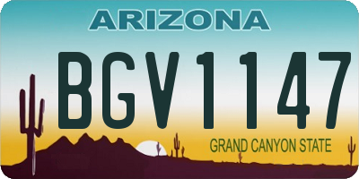 AZ license plate BGV1147