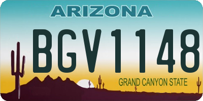AZ license plate BGV1148