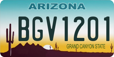 AZ license plate BGV1201