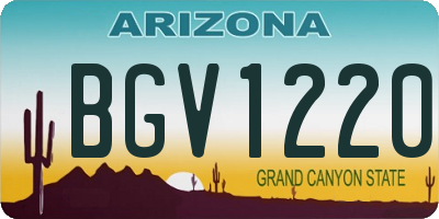 AZ license plate BGV1220