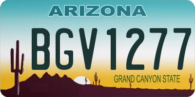 AZ license plate BGV1277