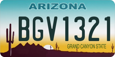 AZ license plate BGV1321