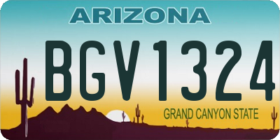 AZ license plate BGV1324