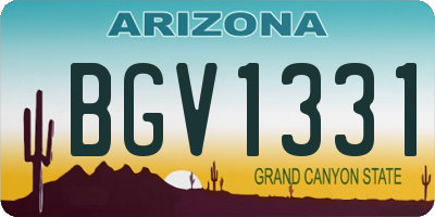 AZ license plate BGV1331
