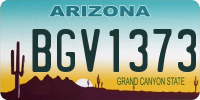 AZ license plate BGV1373