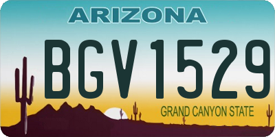 AZ license plate BGV1529