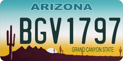 AZ license plate BGV1797