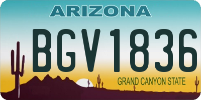 AZ license plate BGV1836