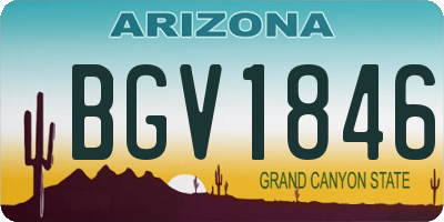 AZ license plate BGV1846