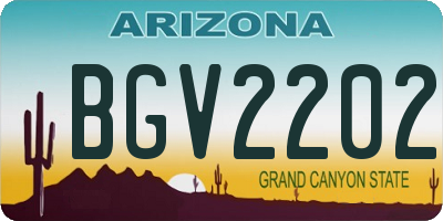 AZ license plate BGV2202