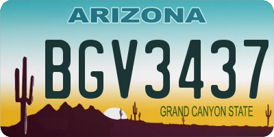 AZ license plate BGV3437