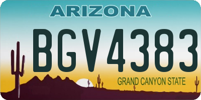 AZ license plate BGV4383