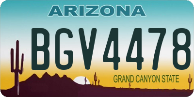 AZ license plate BGV4478